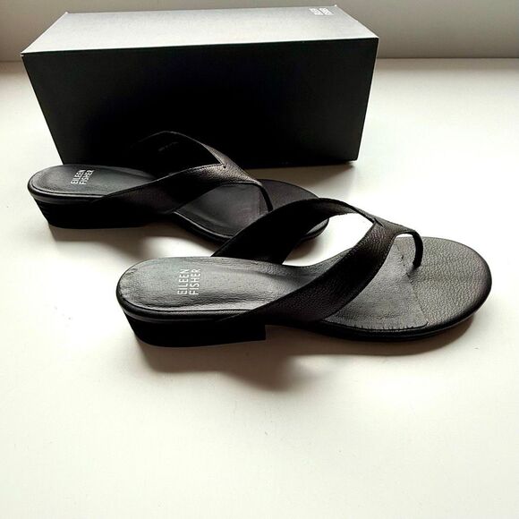 NWT Eileen Fisher “Erica “ black sandal  Size 8.5 - Picture 9 of 11